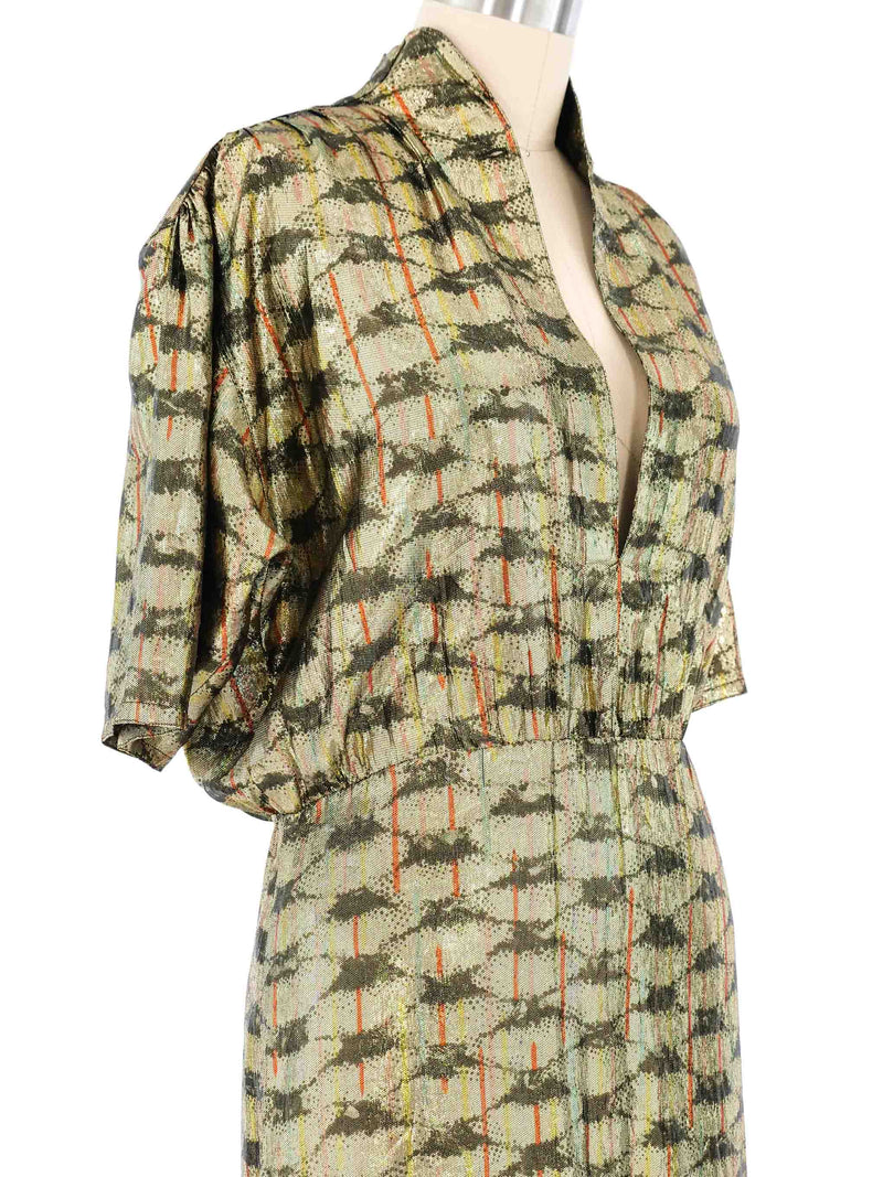 Thierry Mugler Gold Lame Mini Dress Dress arcadeshops.com