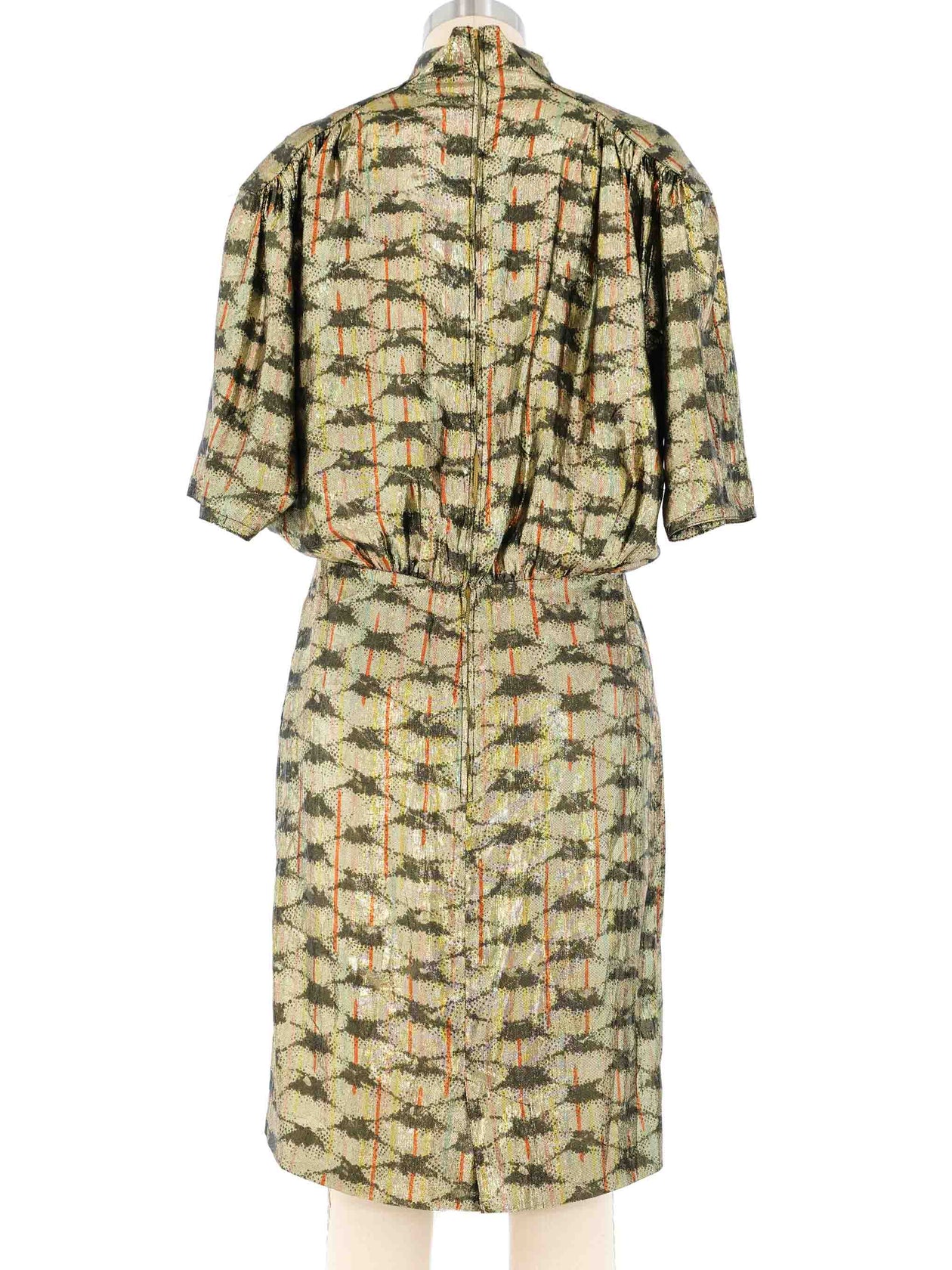 Thierry Mugler Gold Lame Mini Dress