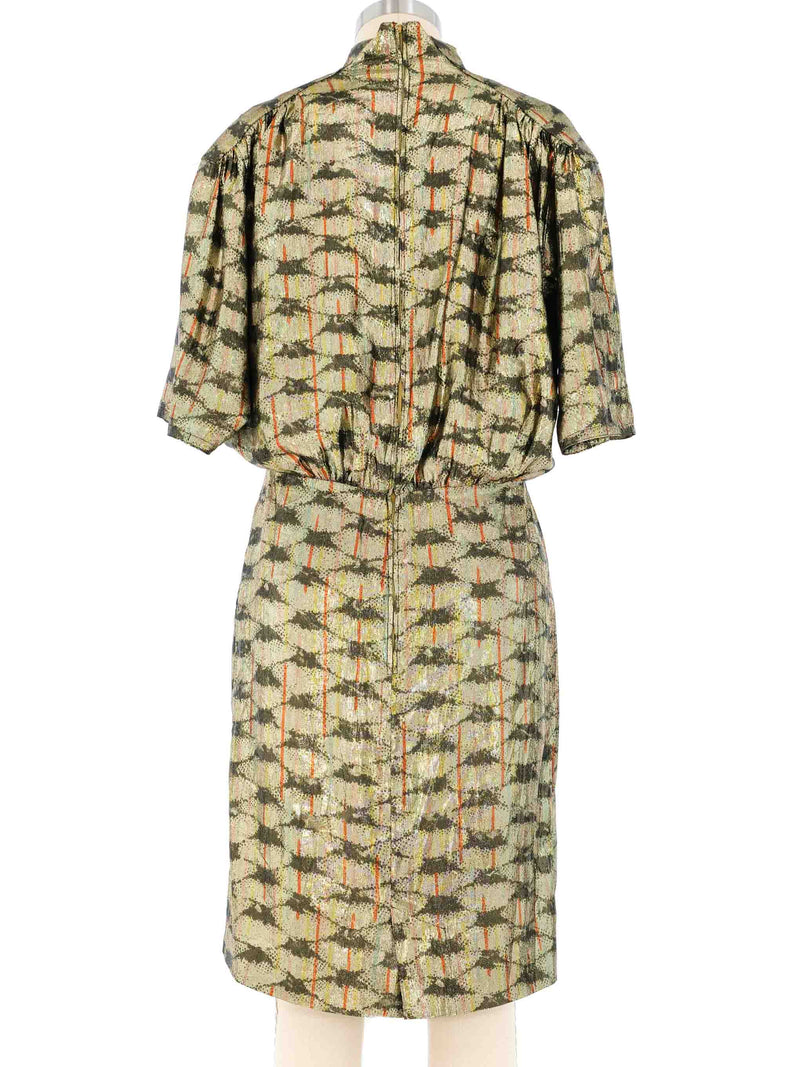 Thierry Mugler Gold Lame Mini Dress Dress arcadeshops.com