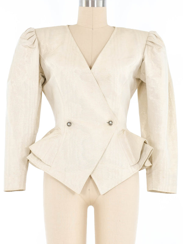 Ungaro Metallic Peplum Jacket Jacket arcadeshops.com