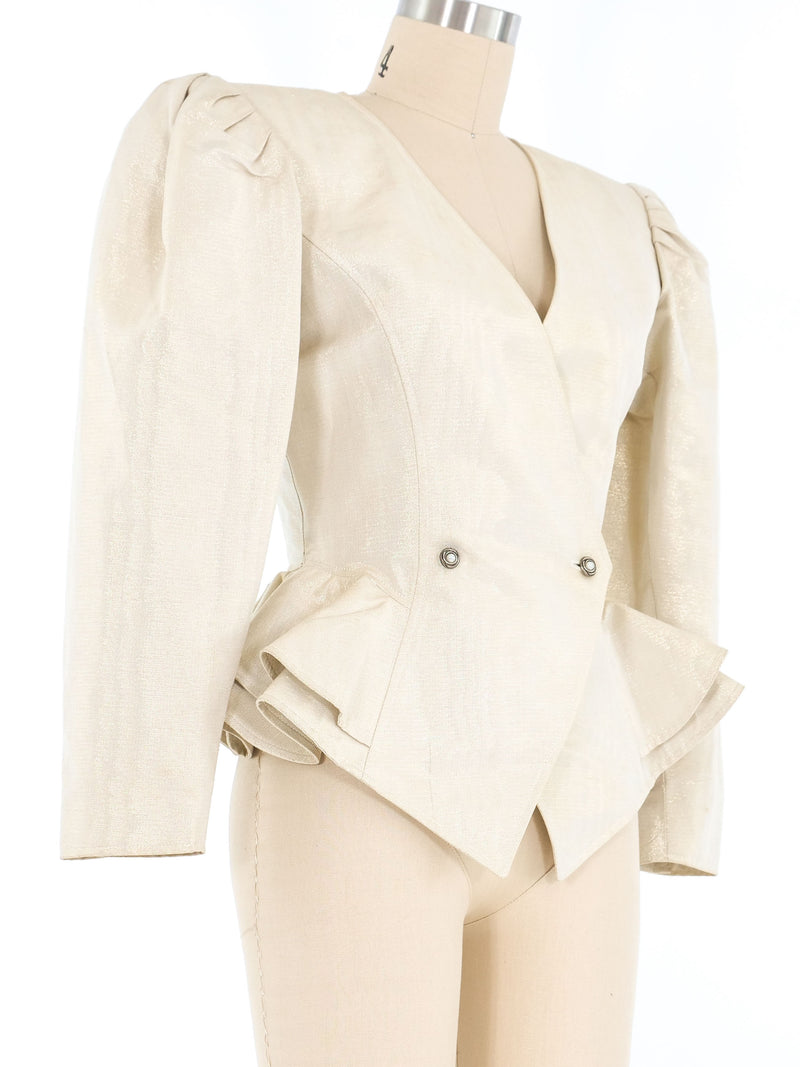 Ungaro Metallic Peplum Jacket Jacket arcadeshops.com