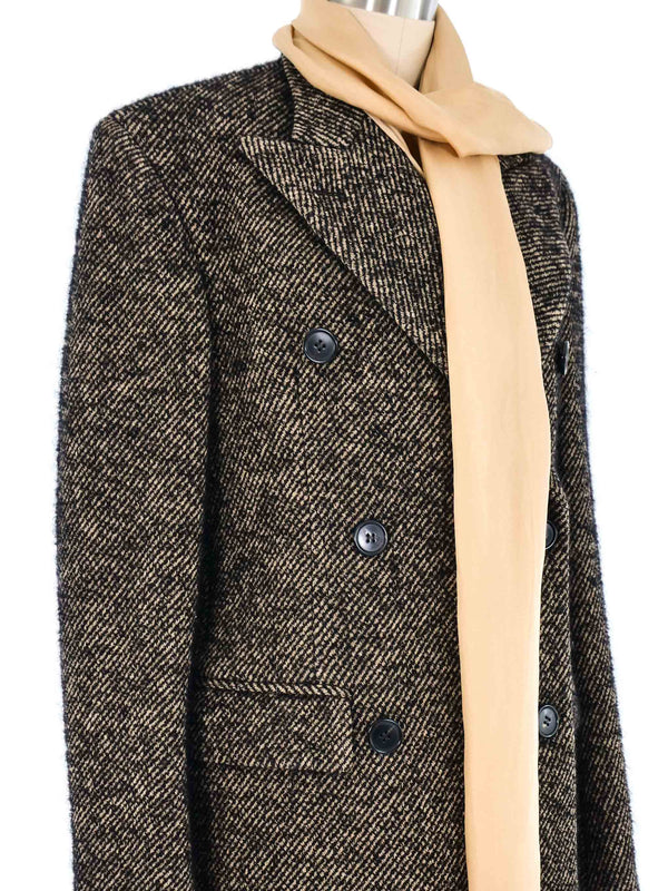 Maison Margiela Deconstructed Tweed Trench Coat Jacket arcadeshops.com
