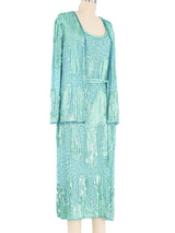 Judith Ann Aqua Embellished Dress And Jacket Ensemble Suit arcadeshops.com