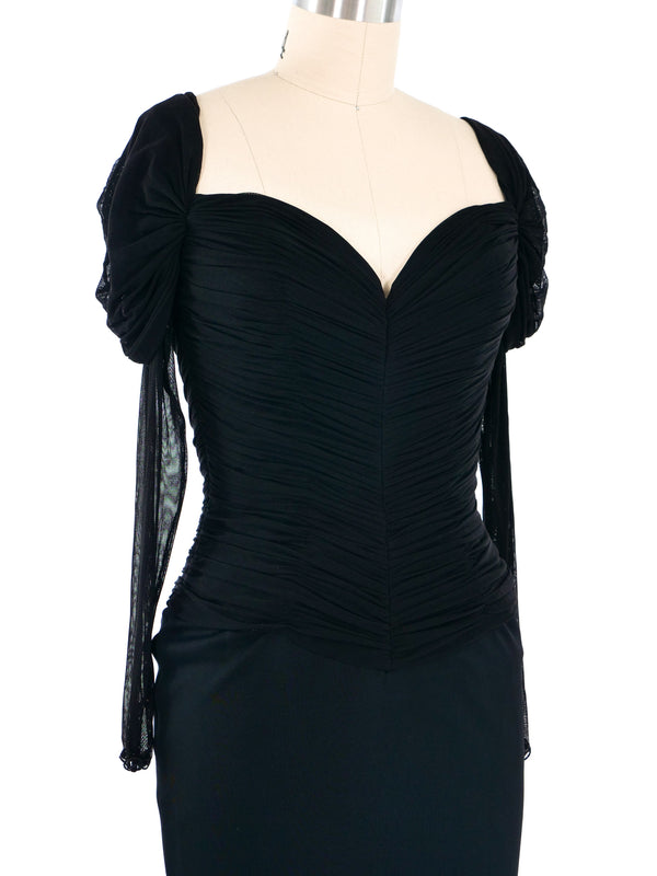 Vicky Tiel Ruched Jersey Mini Dress Dress arcadeshops.com