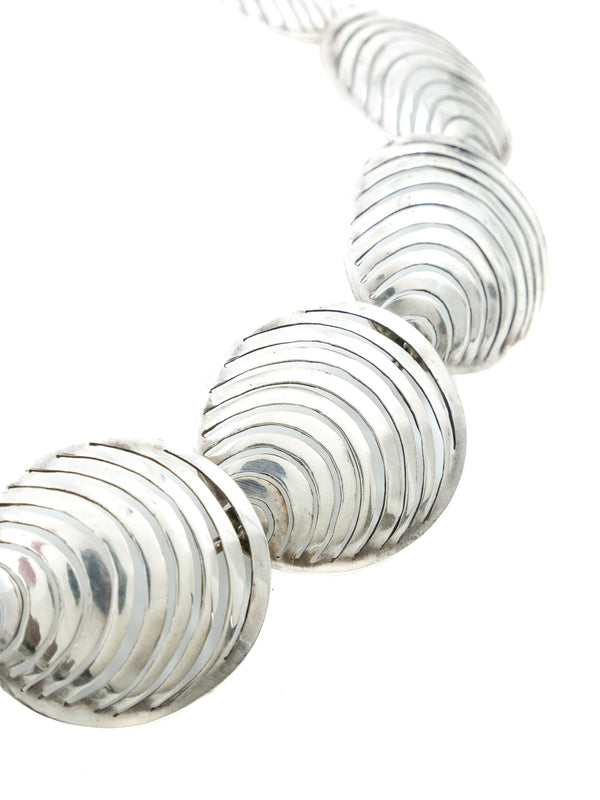 Silver Cut Out Disc Necklace Jewelry arcadeshops.com