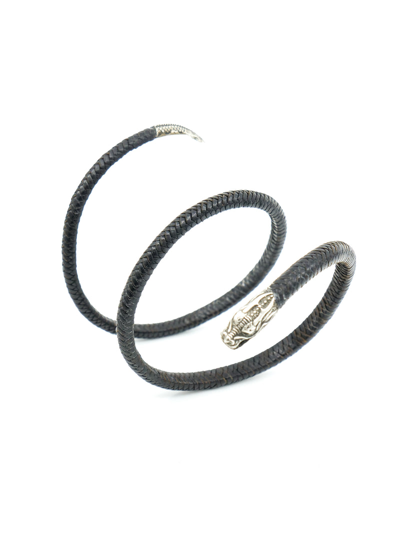 Leather Dragon Coil Armband Jewelry arcadeshops.com