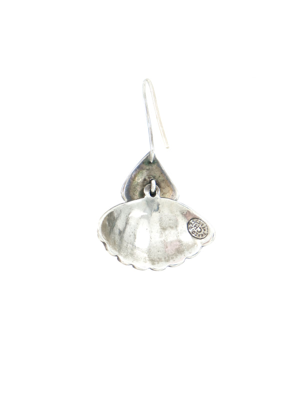 Mexican Silver Shell Earrings Jewelry arcadeshops.com