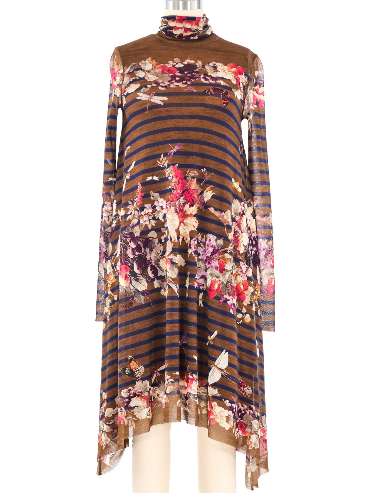 knee length dresses for ladies Jean Paul Gaultier Floral Mesh Dress