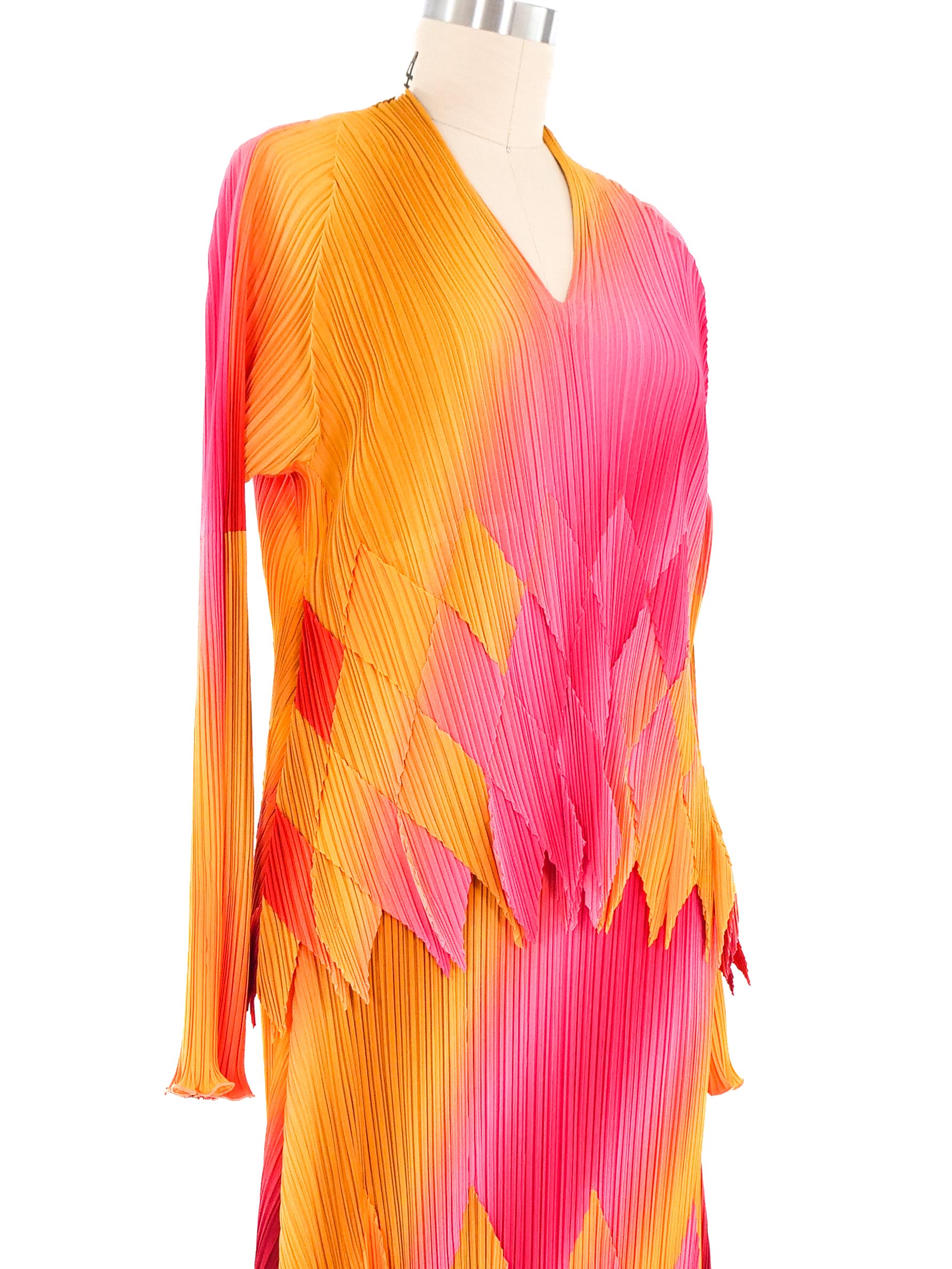 Issey Miyake Ombre Pleated Ensemble