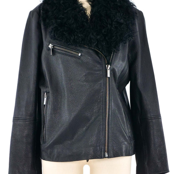 Badgley Mishka Badgley Mischka Lamb Leather Biker Jacket NWT