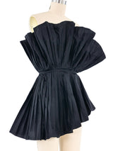 1980s Gucci Pleated Asymmetrical Bustier Top arcadeshops.com