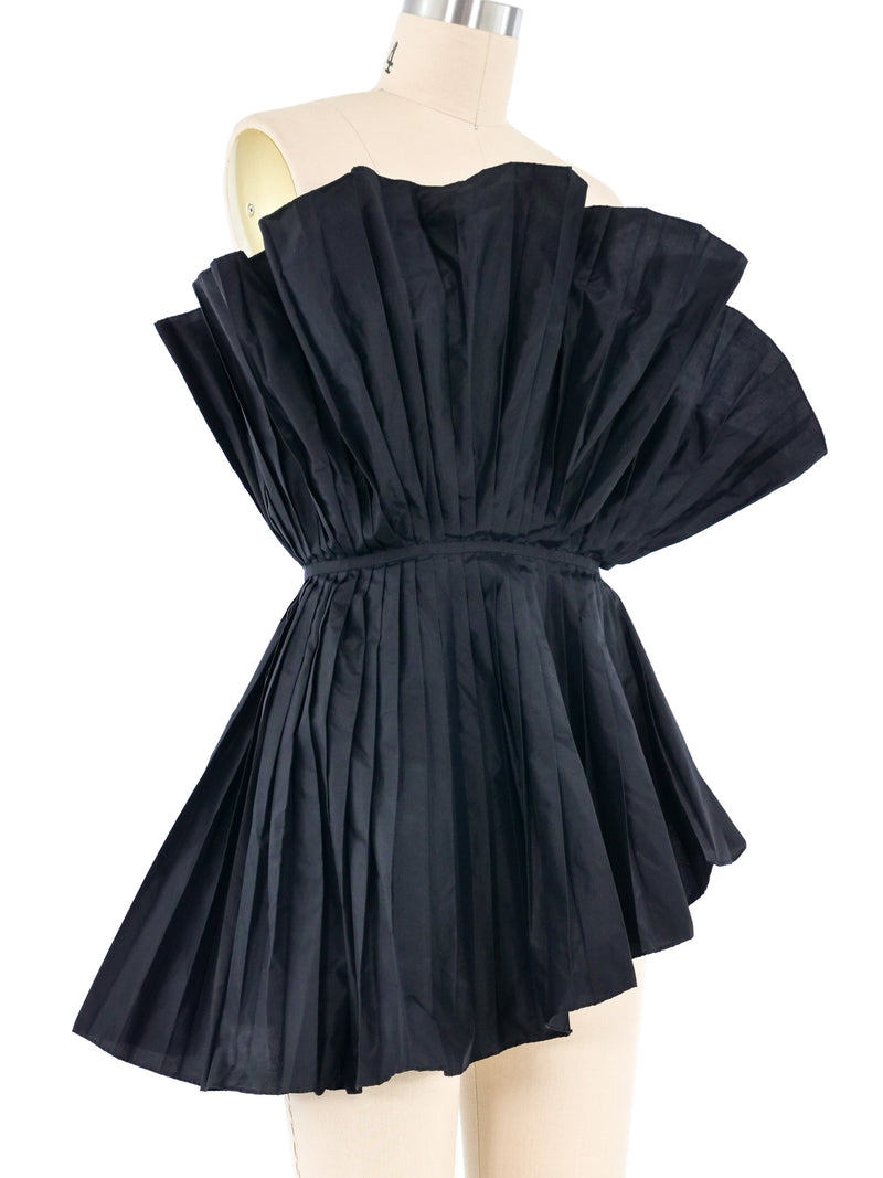 1980s Gucci Pleated Asymmetrical Bustier Top arcadeshops.com