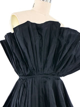 1980s Gucci Pleated Asymmetrical Bustier Top arcadeshops.com