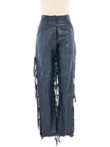 Fringed Leather Pants Bottom arcadeshops.com