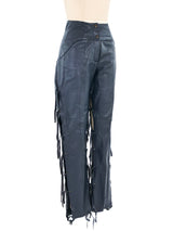 Fringed Leather Pants Bottom arcadeshops.com