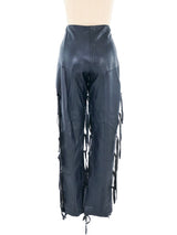 Fringed Leather Pants Bottom arcadeshops.com