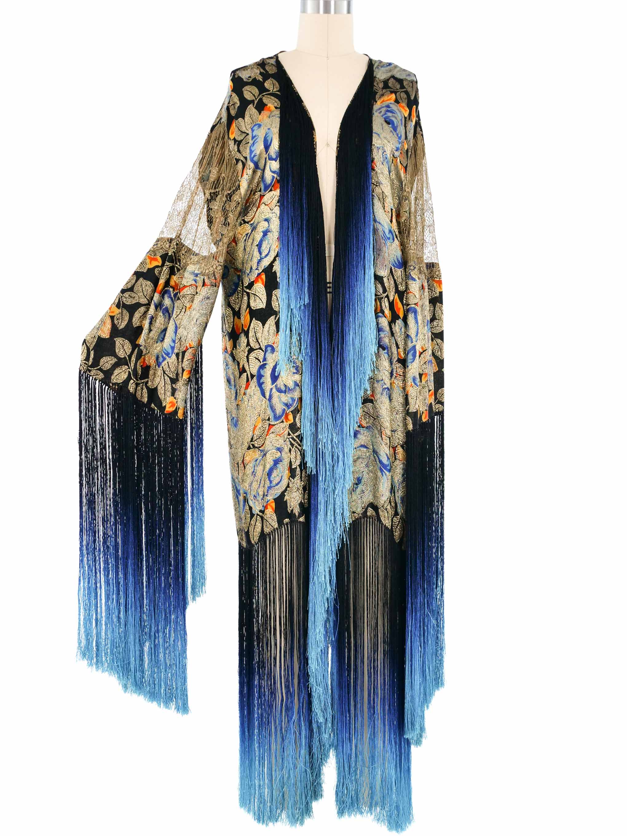 Fringe Robe 1920s Fringed Lame Robe