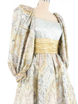 Leonard Metallic Puff Sleeve Party Dress Dress arcadeshops.com