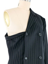 Moschino One Shoulder Pinstripe Jacket Jacket arcadeshops.com