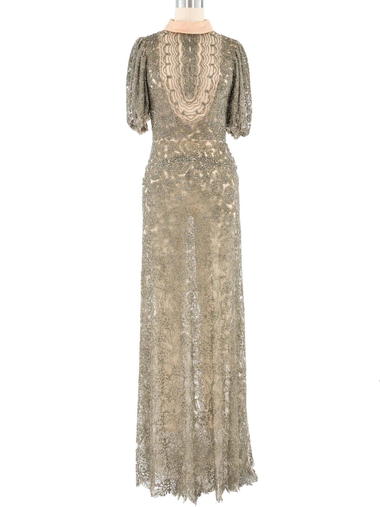 Valentino Beaded Lace Gown