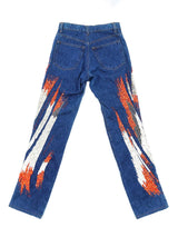 Roberto Cavalli Bead And Sequin Embellished Jeans Bottom arcadeshops.com