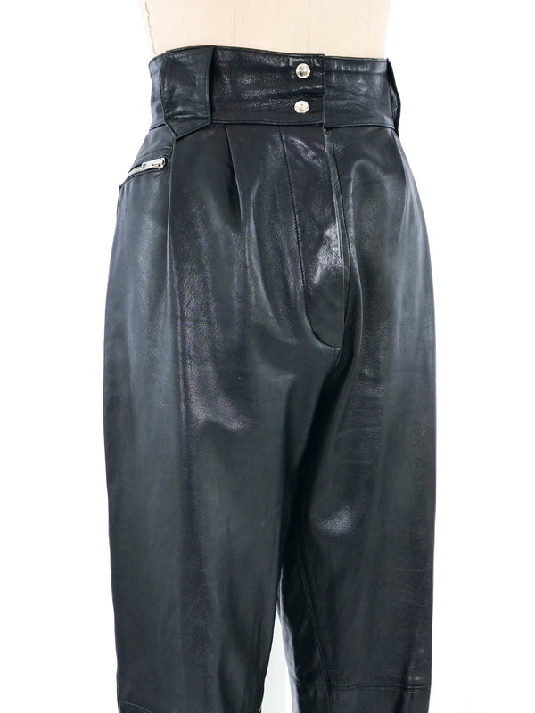 Alaia Leather Motorcycle Pants Bottom arcadeshops.com