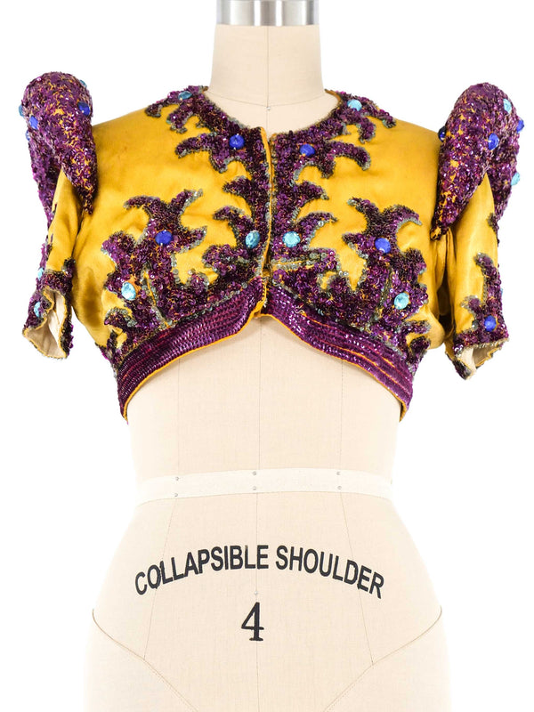 1930s Sequin Satin Costume Jacket Jacket arcadeshops.com