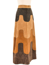 Suede Drip Applique Skirt Bottom arcadeshops.com