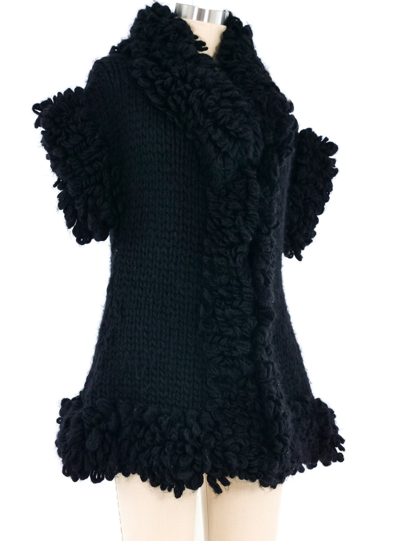Yohji Yamamoto Chunky Knit Short Sleeve Jacket Jacket arcadeshops.com