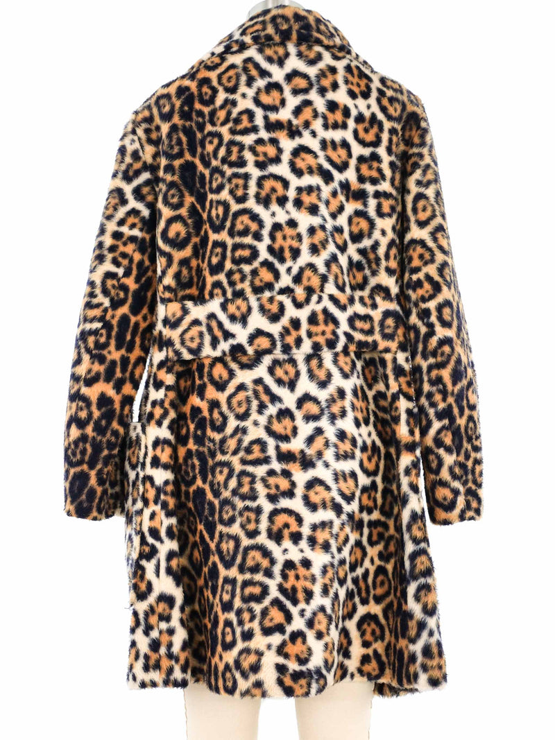 1960s Leopard Faux Fur Coat Jacket arcadeshops.com