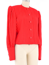 David Hayes Pleated Crop Jacket Jacket arcadeshops.com