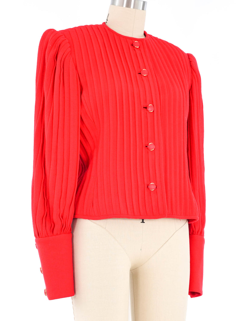 David Hayes Pleated Crop Jacket Jacket arcadeshops.com