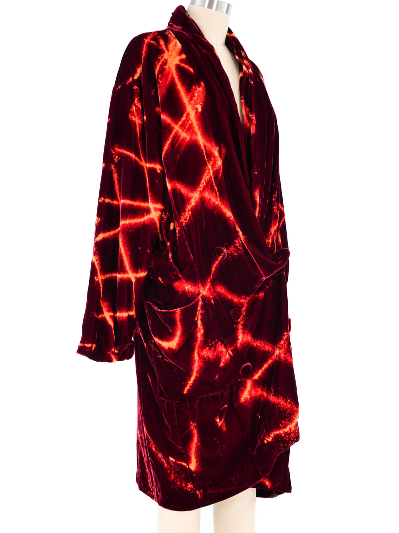 Norma Kamali Tie Dye Velvet Jacket Jacket arcadeshops.com