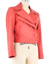 Chanel Cropped Moto Leather Jacket Jacket arcadeshops.com