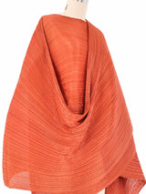 Issey Miyake Copper Plisse Pleated Wrap Cape Dress arcadeshops.com