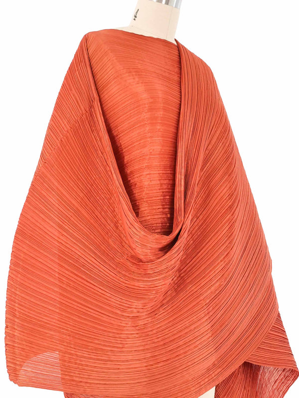 Issey Miyake Copper Plisse Pleated Wrap Cape Dress arcadeshops.com