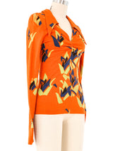 Dries Van Noten Printed Wool Top Top arcadeshops.com