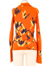 Dries Van Noten Printed Wool Top Top arcadeshops.com