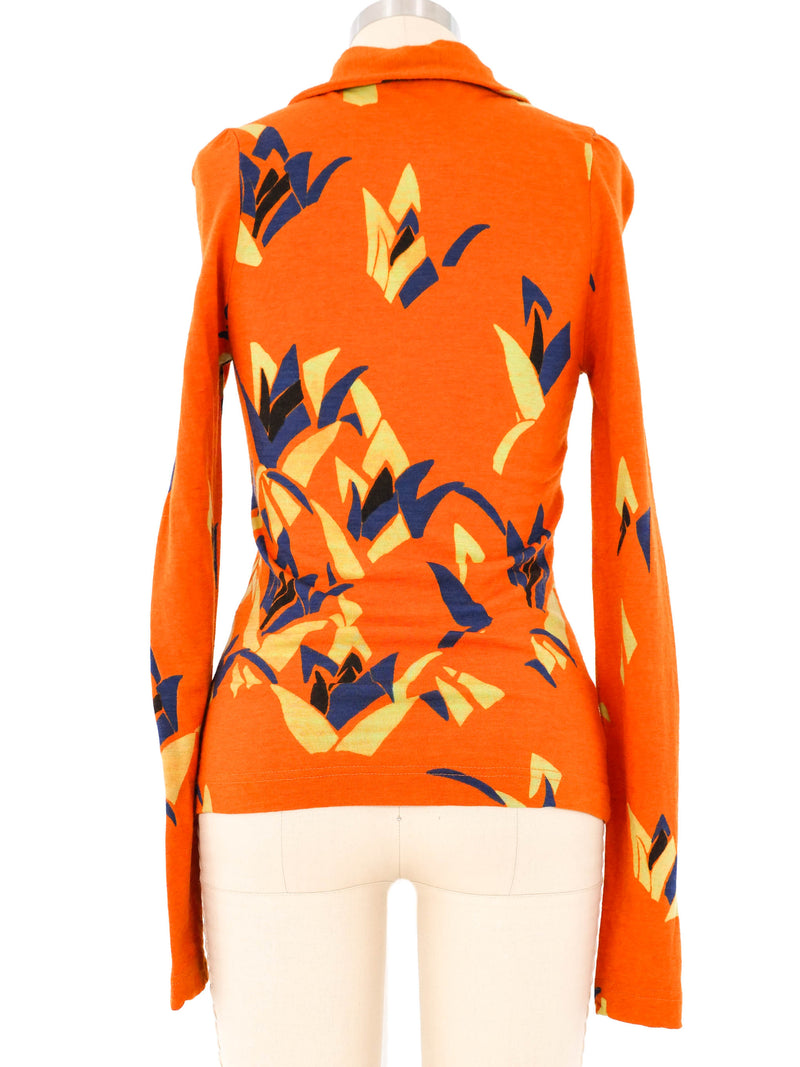 Dries Van Noten Printed Wool Top Top arcadeshops.com