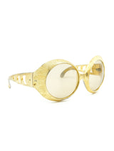 Christian Dior Oversized Gold Metallic Sunglasses Accessory arcadeshops.com