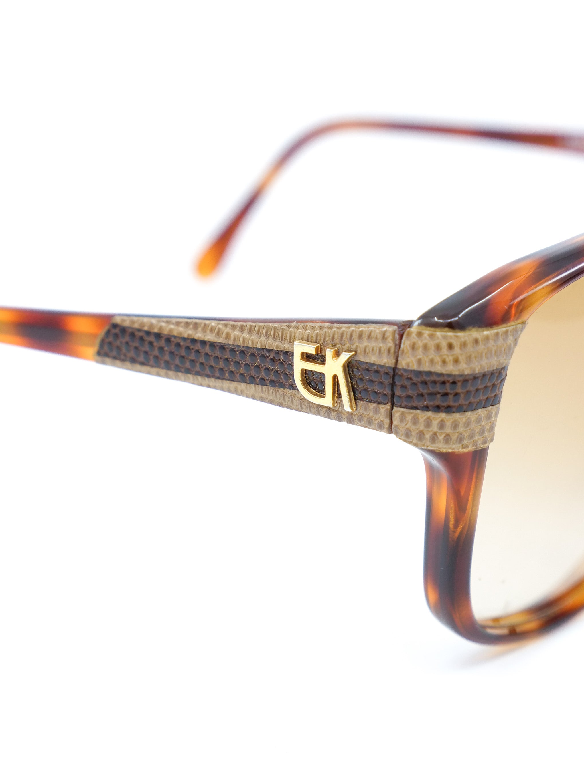 Emmanuelle Khan Snakeskin Accented Sunglasses