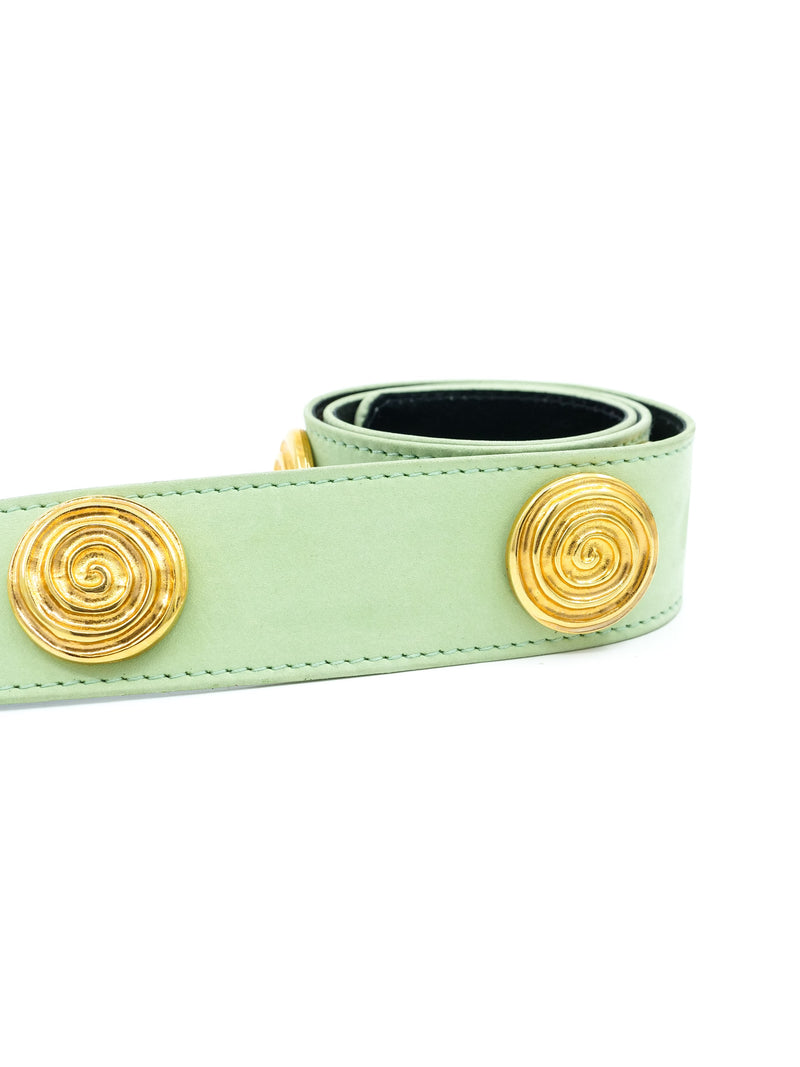 Escada Mint Suede Belt Accessory arcadeshops.com