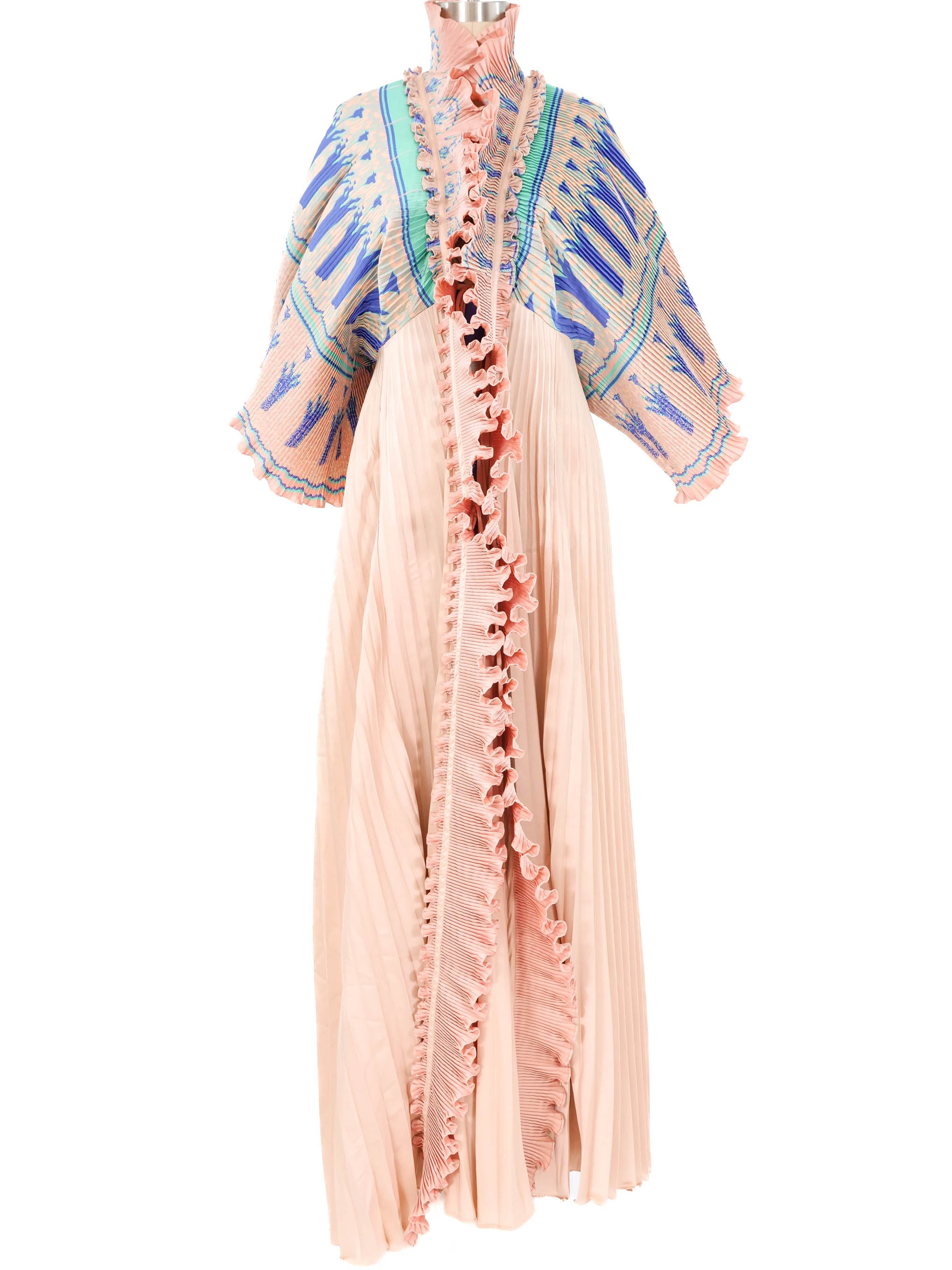 Zandra Rhodes Pleated Butterfly Caftan
