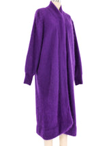 Purple Angora Longline Cardigan Jacket arcadeshops.com