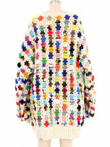 Granny Square Crochet Sweater Dress Dress arcadeshops.com