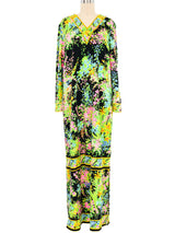 Mr. Dino Floral Jersey Maxi Dress Dress arcadeshops.com