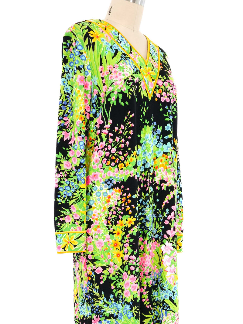 Mr. Dino Floral Jersey Maxi Dress Dress arcadeshops.com