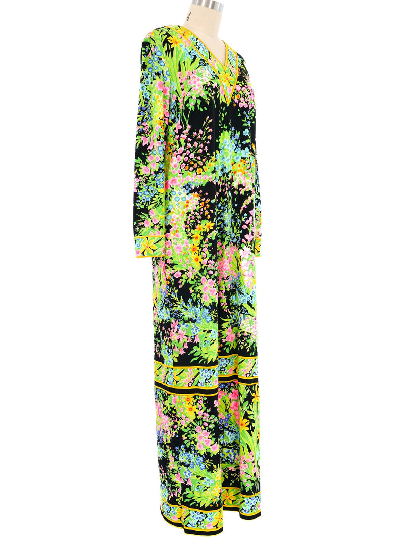 Mr. Dino Floral Jersey Maxi Dress Dress arcadeshops.com