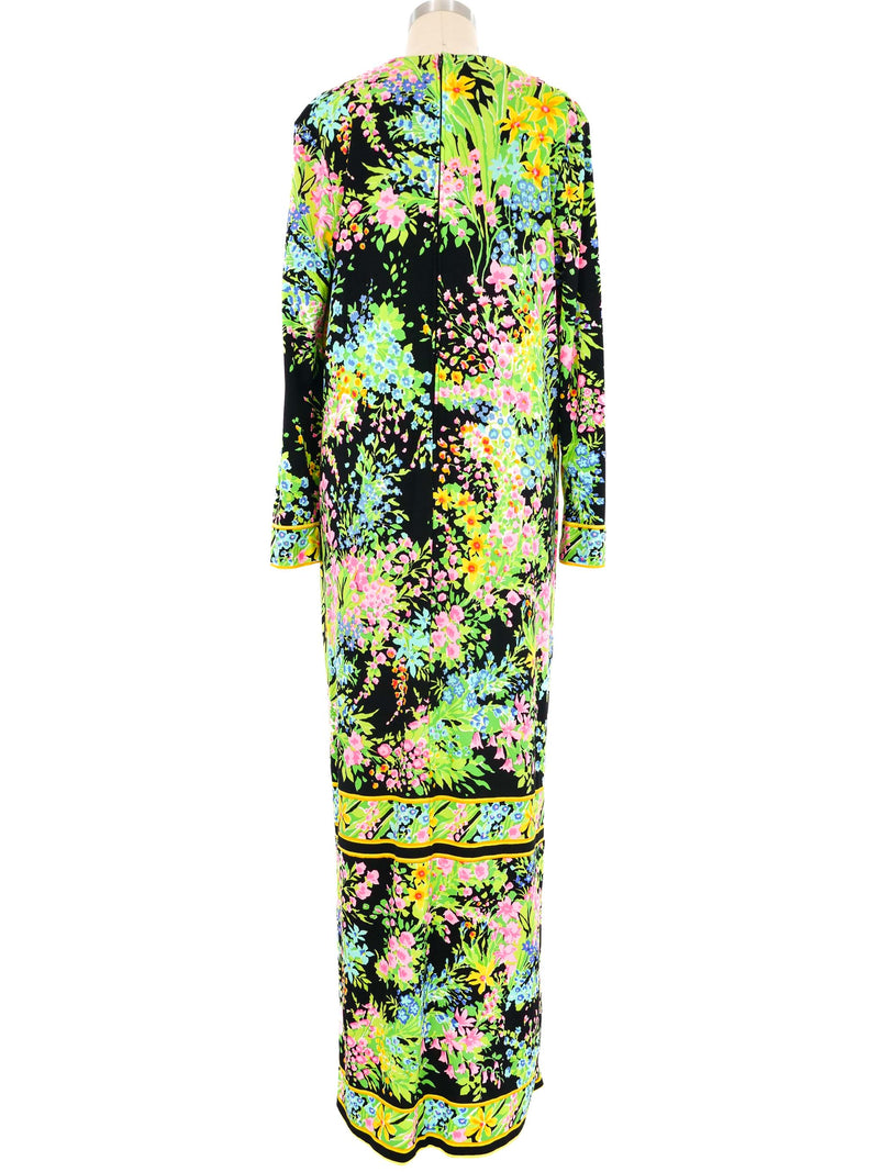 Mr. Dino Floral Jersey Maxi Dress Dress arcadeshops.com