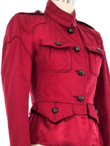 Yves Saint Laurent Military Inspired Satin Jacket Jacket arcadeshops.com